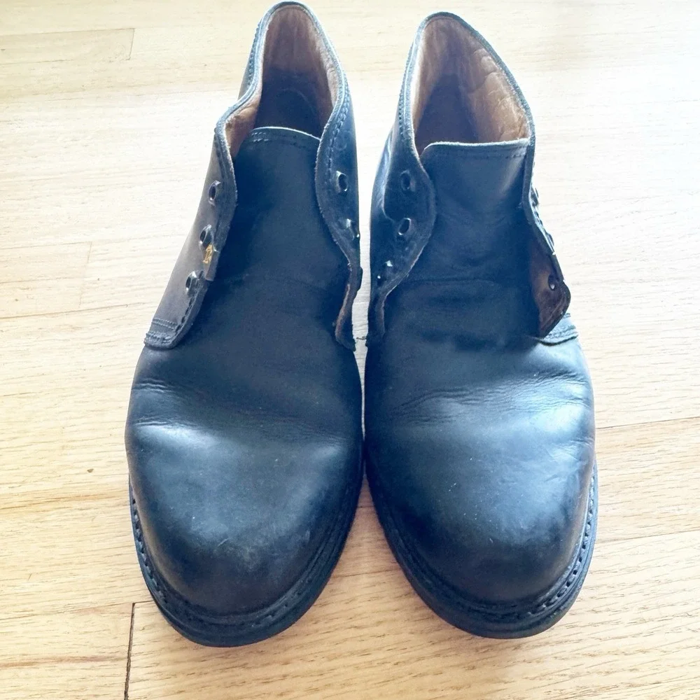 Havana Joe Mr. Panama Jack Black Waxy Waterproof Chukka Boots 42/8.5 NO LACES